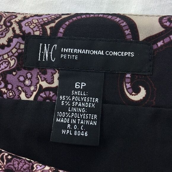 INC International Concepts Petite purple  paisley - Picture 6 of 8